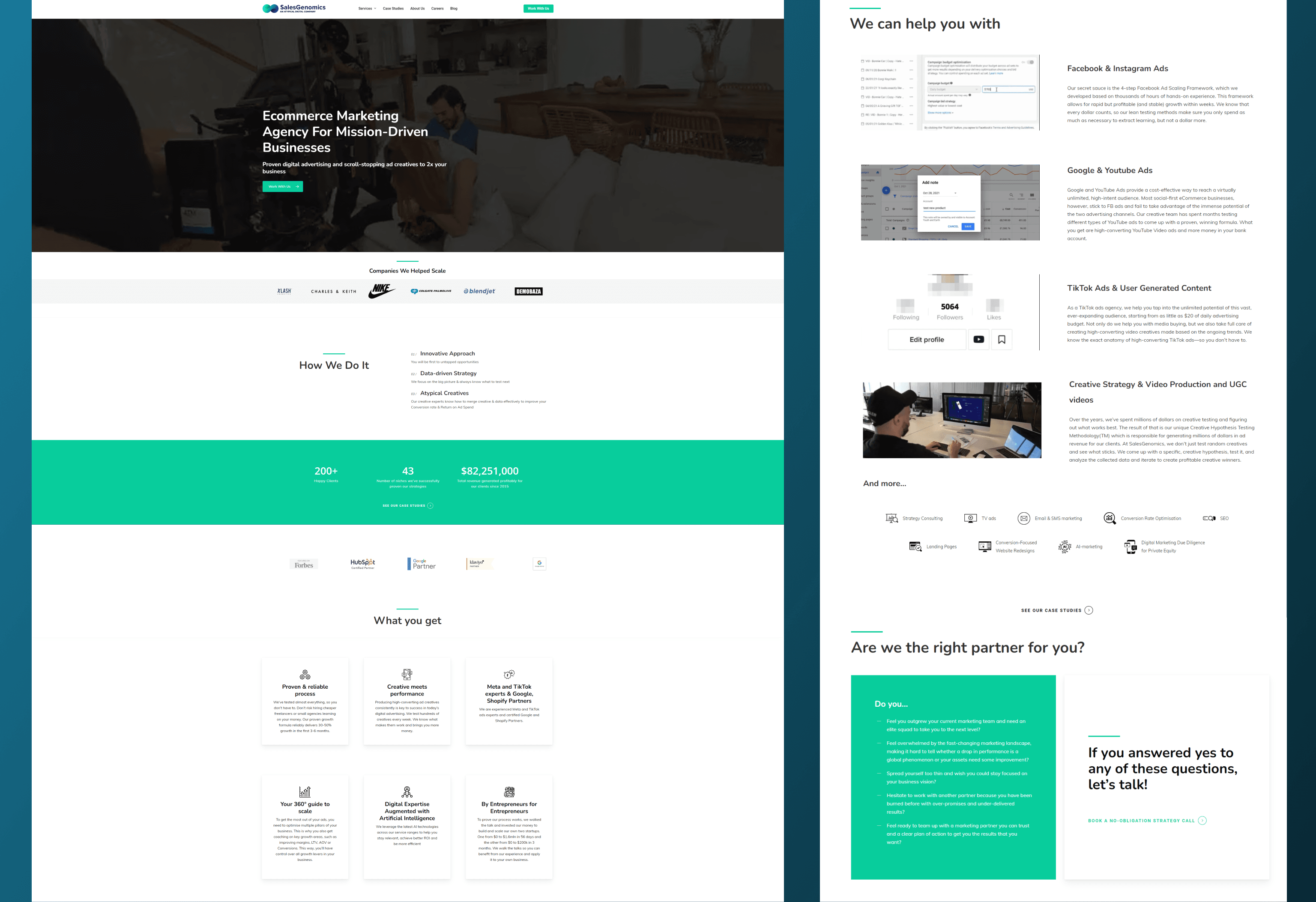 Ecommerce Marketing Agency Website Design
